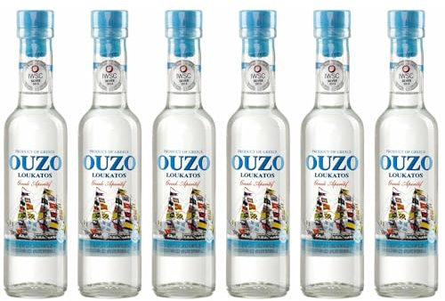 Ouzo Loukatos 38% Vol. 6x 0,2l | Milder Ouzo aus Patras