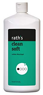 rath's clean soft mildes Waschgel, 1-Liter | mild, hautschonendes Händewaschen, zum Duschen, ideal für häufiges Händewaschen, hohe Rückfettung
