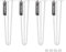HOLZBRINK 4X Pied de Table en Acier Hairpin, Triple Barre, Pied de Meuble Épingle, Hauteur : 25 cm, Couleur : Blanc Signalisation, HLT-13A-25-9016