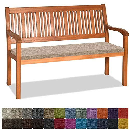 Orumrud Bankauflage Stuhlkissen Bankkissen mit Krawatte Waschbar,90x35x5cm,1 2 3 4-Sitzer Sitzkissen rutschfeste Auflage für Gartenbank,Küche,Terrasse Innen und Außenbereich,Dicker Leinenstoff,grau