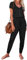 REORIA Women's Summer Casual Jumpsuit Plain Scoop Neck Button Down Bud Sleeve Rompers With Pockets Black S