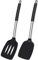 Pack of 2 Silicone Spatula Turner, Non Stick Slotted Kitchen Spatulas, Heat Resistant BPA Free Cooking Spatula Turner, Silicone Solid Spatulas for Eggs Pancakes Baking Frying