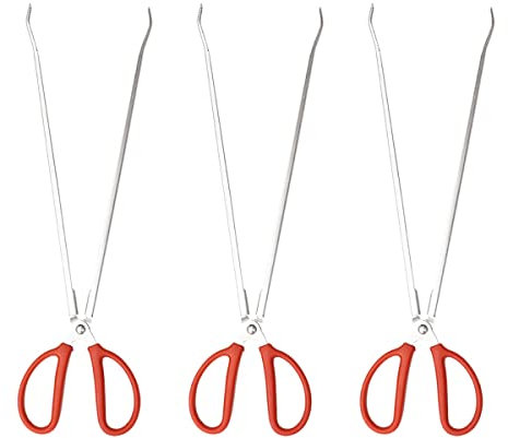 BESTonZON 3 Pz Pinze a Forbice Pinze per Barbecue Granchio Pinza per Carbone Pinza per Servire Pinze per Anguille in Metallo