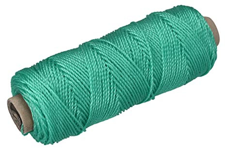 sourcing map Geflecht Maurerschnur Nylon Grün 100M/109 Yard 1.5MM für Gartenbau Mauerwerk