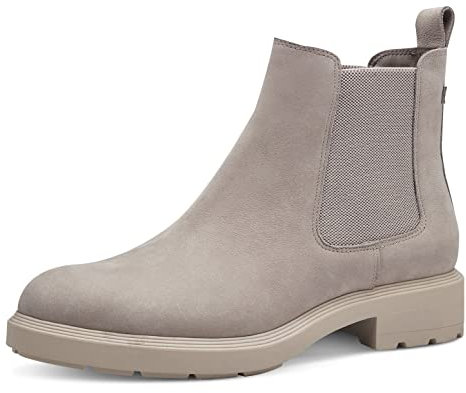 Tamaris Damen Ankle Boots, Frauen Stiefeletten,Kurzstiefel,uebergangsschuhe,uebergangsstiefel,flach,Boots,Stiefel,Bootee,Booties,Taupe,38 EU
