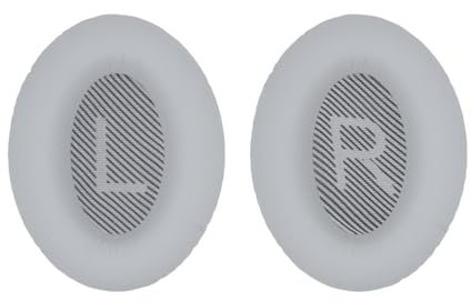 INF Ear Pads for Bose QuietComfort 35, 35 II, 25, 15, 2, AE 2i, 2w, SoundTrue, SoundLink - Memory Foam, Synthetic Leather - Black, White