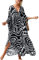 ZaisuiFun Caftan Femme Robe Plage Grande Taille Longue Kaftan Maxi Ete Djellaba Boubou Cache Maillot Bain Tunique Bohème Boho Cover Up