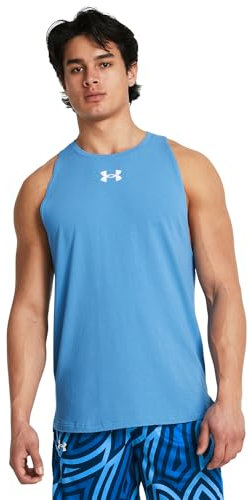 Under Armour Herren Baseline Cotton Tank T-Shirt, (444) Viral Blue/White, Klein