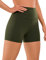 CRZ YOGA Women's Naked Feeling Gym Shorts - 4'' High Waisted Cycling Leggings Workout Running Spandex Yoga Pants Olive Green 8