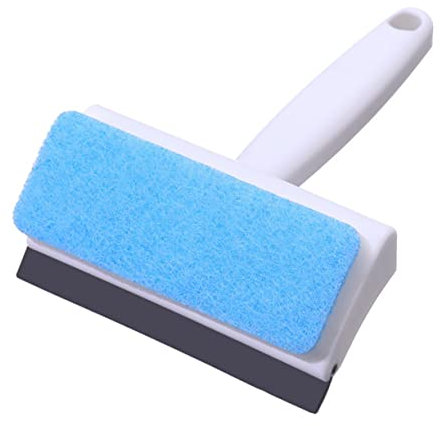 Housoutil 4 Piezas Cepillo para Limpiar Vidrios Ventana Escobilla De Goma De Baño Herramienta Limpiaparabrisas Limpiacristales con Mango Pequeño Raspador Esponja Páginas