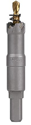 Vearter TCT Hole Saw, 16mm Carbide Bit with Pilot Drill, Cutter for Hard Metal, Stainless Steel, Mild Steel, Aluminium Alloy, Copper, Iron, Plastic and Fiberglass