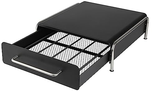 Tiroirs à Capsules Compatible pour Tassimo,Porte Dosette Tassimo, Tiroir de Rangement/Support de Machine 2 en 1 pour La Machine de Tassimo-30.5 * 31.5 * 10cm-(36 pièces) noir