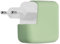 kwmobile Custodia Caricatore Silicone Morbido Compatibile con Apple 35W Dual USB-C Power Adapter Cover - Case Alimentatore - Custodia Caricabatterie - Verde Matcha