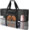 Yeelan Strandtasche XXL Familie, Mesh Strandtasche mit Reißverschluss Shopper-Damen Groß Badetasche,68x38cm Einkaufstasche,Große Tasche, Beach Bag für Strand Reisen Pool Fitnessstudio