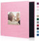 Miaikoe Fotoalbum 10x15 600 Leinen Album Slip in großer Kapazität für Familie Hochzeitstag Album Buch hält 600 horizontale und vertikale 10x15cm Fotos Rosa