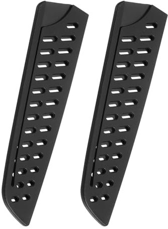 sourcing map 2Pcs Knife Cover Sleeves Blade Edge Guards for 7 Santoku Knife Blade Edge Protector Cover Universal Knife Sheath for Kitchen, Black