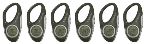 Janasiba 6X Elektronischer HöHen Messer Karabiner HöHen Messer Hand Thermometer AußEn Angeln Wetter Vorhersage Mess GeräT AußEn Gadget
