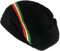 Gerippte Rasta Mütze für Dreadlocks.Bob Marley Hut mit Rasta Streifen Dreadlock Zubehör Herren Tams Beanie Mütze Jamaikanischer Stil Hüte Rasta Hüte für Damen und Herren, Schwarz, kein Schirm, Größe