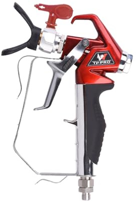 Airless Paint Spray Gun with 517 tip High Pressure 4000 PSI Red Series Airless Sprayer Gun (2 Finger)