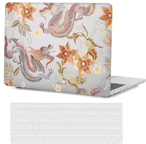 FFBOFFC Estuche Compatible con MacBook Pro 15 Pulgadas Modelo A1398 con Pantalla Retina 2015 2014 2013 2012 Versión, Plástico Carcasa Protección Funda Case & Teclado Cubierta, Loong