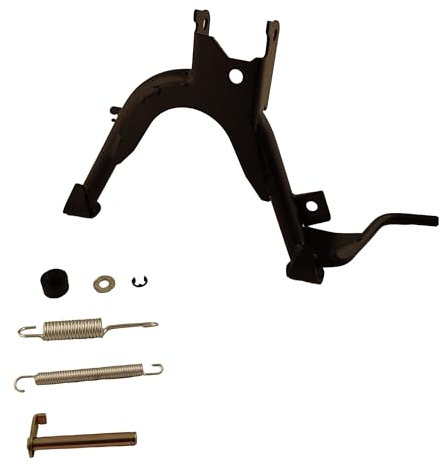 One by Camamoto | Béquille centrale complète avec ressort et vis de fixation pour MBK Ovetto 50cc '97-'06, Yamaha Neo's '02-'07, Yamaha Jog 50, MBK Mach G 50 '02-'04 | Hauteur H 225mm
