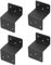 sourcing map 4 Pcs Z Brackets, Iron Double Angle Channel Profile Corner Brace Lumber Connector for Shelf Furniture Gazebo, 3.2x2.36x2, Black