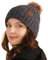 Evolyline Bommelmütze Damen Beanie Winter Strickmütze Gefüttert Fleece Wollmütze Wintermütze Pudelmütze Haube Winterhut Pom Pom Frauen Weich & Warm