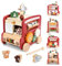 Taloit Motorikwürfel Holzspielzeug Motorikschleife für Ab 1 Jahr Montessori 9 In 1 Baby Puzzle Spielzeug Bus Motorikwürfel Baby Little Dutch Würfel Holz Aktivitätswürfel Cube (Rot)