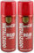 MORE FREE-Pintura Spray Metalizado Rojo Brillo Multicolor Profesional 400ml Adecuado Metal Madera y Plástico Pack de 2 unidad