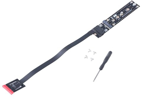 YiQinzcxg Schlüssel M Zu Schlüssel 64 Gbit/s Adapter Konverter Festplatten Erweiterungskarte Mit Kabel Für 2230 2242 2260 2280