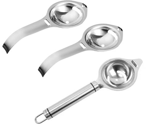 Eiertrenner, 3 Stück Eigelbtrenner, Eiertrenner Edelstahl, Eitrenner, Rostfreier Stahl Eigelb-Eiweiß-Separator für Trennen Von Eiweiß Und Eigelb Für Küchen Diy Backen Kochen Kuchen