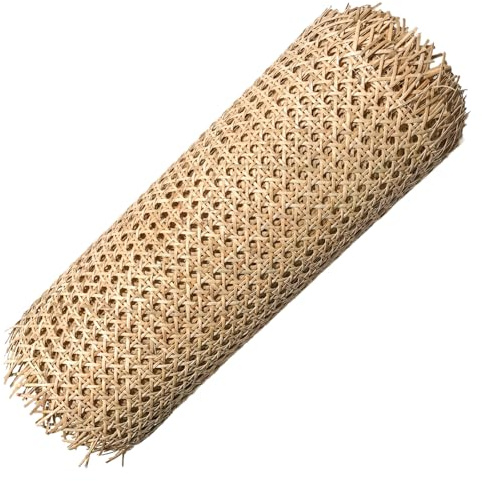 Vestamore Rouleau de toile en rotin naturel de 35 cm, motif hexagonal tissé, fournitures de bricolage pour meubles et décoration d'intérieur