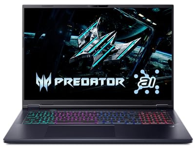 Acer Predator Helios Neo 18 AI Gaming Laptop | Intel Core Ultra 9 Processor 275HX | NVIDIA GeForce RTX 5070 Ti | 18 WQXGA 240Hz G-SYNC | 16GB DDR5 | 1TB Gen 4 SSD | Amazing Wi-Fi 6E | PHN18