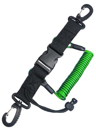 harayaa Scuba Diving Lanyard mit Spiralkabel Tauchen Kamera Sicherungsband Vielseitiges Tauchzubehör Metallfeder mit Clip für Unterwasseraufnahmen Urlaubsreis