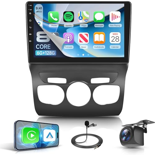6G+128G 8 Core Android Autoradio per Citroën C4 DS4 C4L 2013-2017, 10 Pollici Schermo Auto Radio co Carplay Android Auto Senza Fili FM/RDS/EQ/DSP WiFi GPS Bluetooth Panoramica a 360° Retrocamera