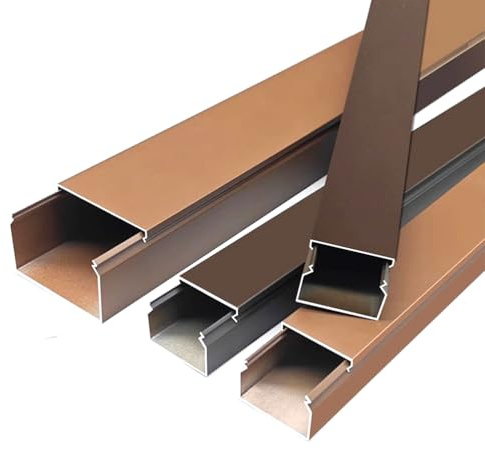 Metal Cable Trunking, Aluminium Wire Channels for Indoor/Outdoor/Garage/Warehouse, Sturdy and Anti-Stomping, 1m Length
