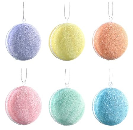 6 stücke Weihnachten Macaron Keks Donut Formen Ball Ornament Baum Hängen Anhänger Home Party Dekor FüR Weihnachtsbaum Weihnachten Party Dekoration(1)
