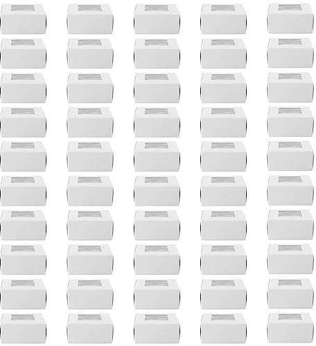 Shoyyun 50 StüCk Mini Kraftpapier Box Verpackung mit, Geschenk Verpackung, Leckerli Box für Hausgemachte Seife, Leckereien, Backwaren, SüßIgkeiten ()