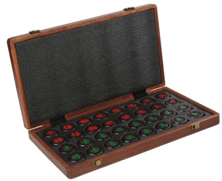 Jiuvaso Jeu d'échecs chinois portable en bois, échiquier pliable de traditionnel classique