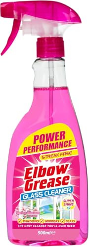 Pink Glass Cleaner for Windows, Mirrors & Glass - Streak Free - Super Shine | Spring Blossom Fragrance (500ml)