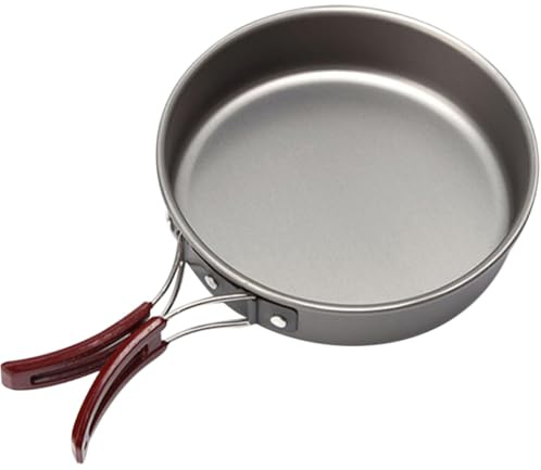 HYTROVE Poêle à Frire Camping Non Adhérente Résistante Chaleur Poêle à Œufs Réutilisable pour Randonnée et Pique- Plein Air Accessoire Camping Pratique