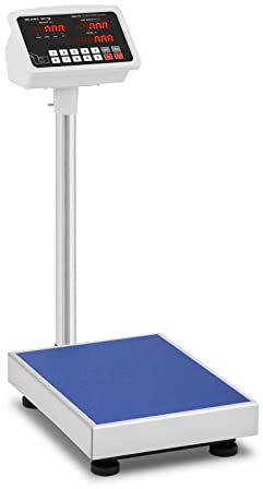 Steinberg Systems Plattformwaage Industriewaage (100 kg / 10 g, 30,5 x 40,5 cm, LED Display, Akku/Netzbetrieb, Höhenverstellbare Standfüße)
