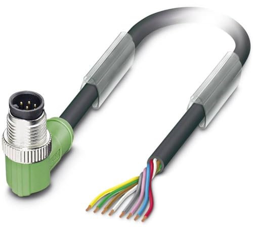 Phoenix Contact SAC-8P-M12MR/ 1.5-PUR konfektioniertes Sensorkabel Stecker gewinkelt/offenes Ende, Länge 1.5m