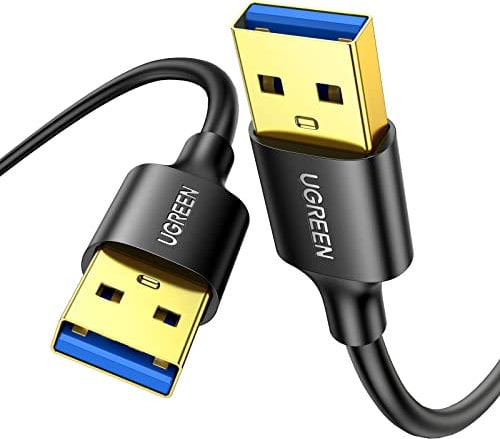 UGREEN USB Kabel 3.0 Super Speed Kabel A Stecker auf A Stecker USB Verbindungskabel kompatibel mit Drucker, Modems, Festplatten, Kameras usw. (1m)