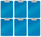 Leitz 3963 Klemmbrett Bebop A4 Polystyrol 6er Sparpack (blau, 6)