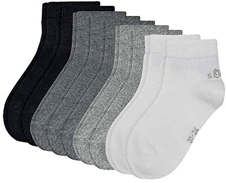 s.Oliver Jungen 9er Pack Sneakersocken Junior Quarter mit weichem Bund Kinder Halbsocken