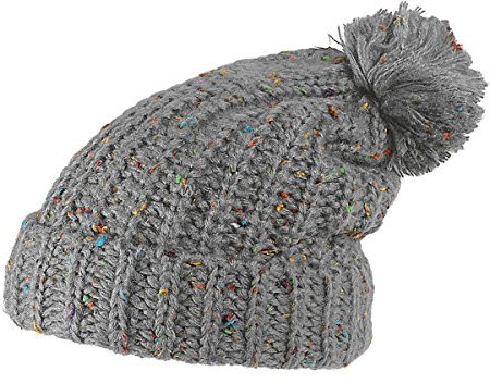 Alsino Bommelmütze Beanie Pudelmütze Winter Strickmütze Damen Herren, Variante wählen:SM-141 grau