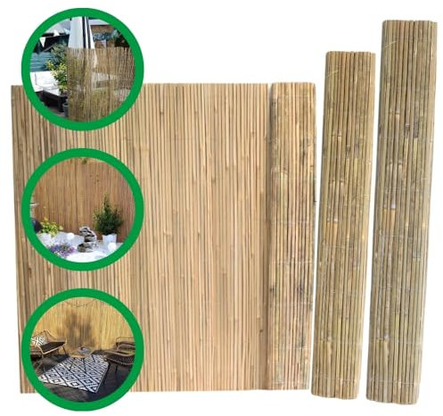 Suregreen Natural Split Bamboo Reed Garden Screening for Privacy and Outdoor Fencing | 1.5m x 4m