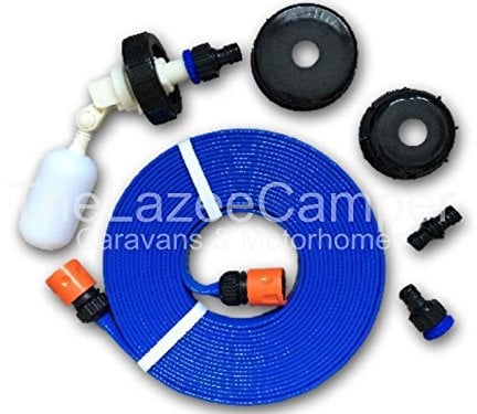 Thelazeecamper Caravan universal FLAT HOSE KIT autofill Mains Water adaptor 5M for AQUAROLL AND SUPERPITCH fast postage lz