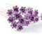 WedDecor 10pcs Lilac Purple Wedding Hair Pins with Crystal Rose Flower Design & Rhinestone Diamante Silver Plated Bridal Hair Clips Accessories for Women Wedding & Girls Bridesmaids Prom